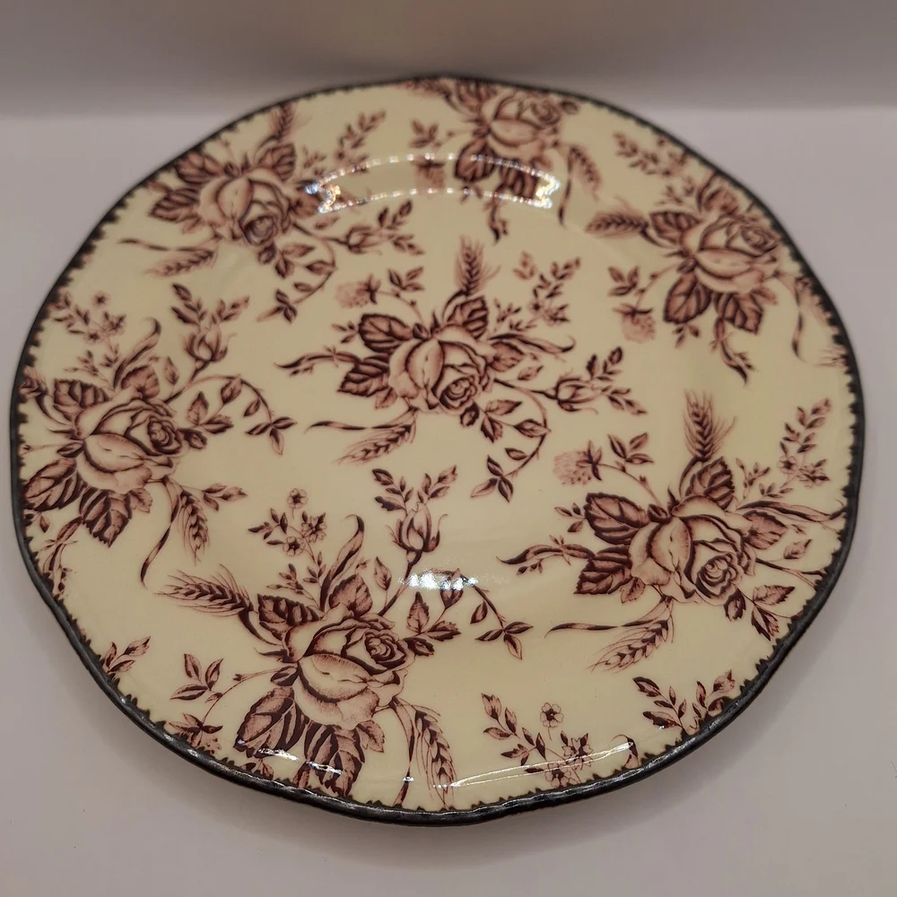 Wood & Sons Colonial Rose Pattern Salad Plate Made In England - Picture 3 of 4